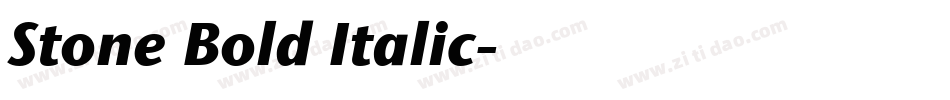 Stone Bold Italic字体转换